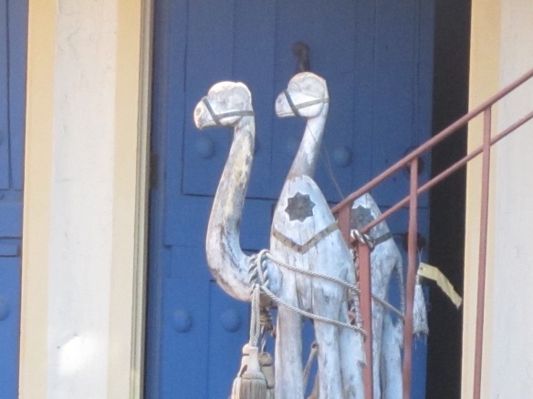 A pair of camel statues welcome guests on the way up to 2nd floor.